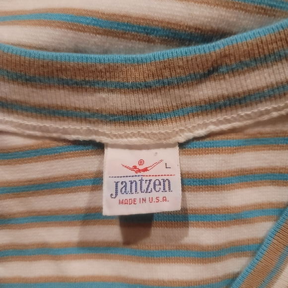 Vintage Jantzen Striped Cardigan Tank Top Size L 18x28 - Picture 3 of 3